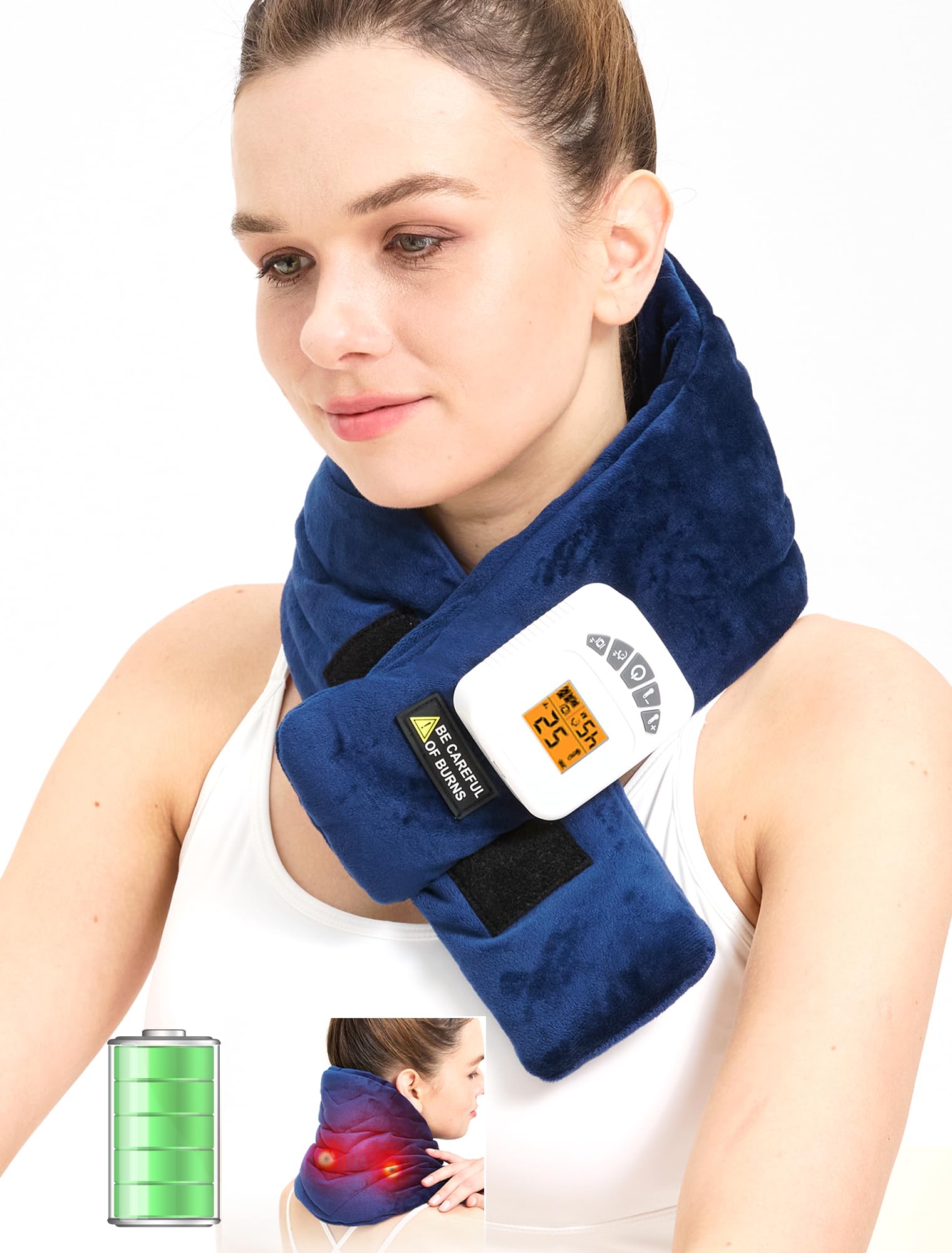 CAMECO bandeau cervical chauffant pour soulagement ciblé des tensions du cou