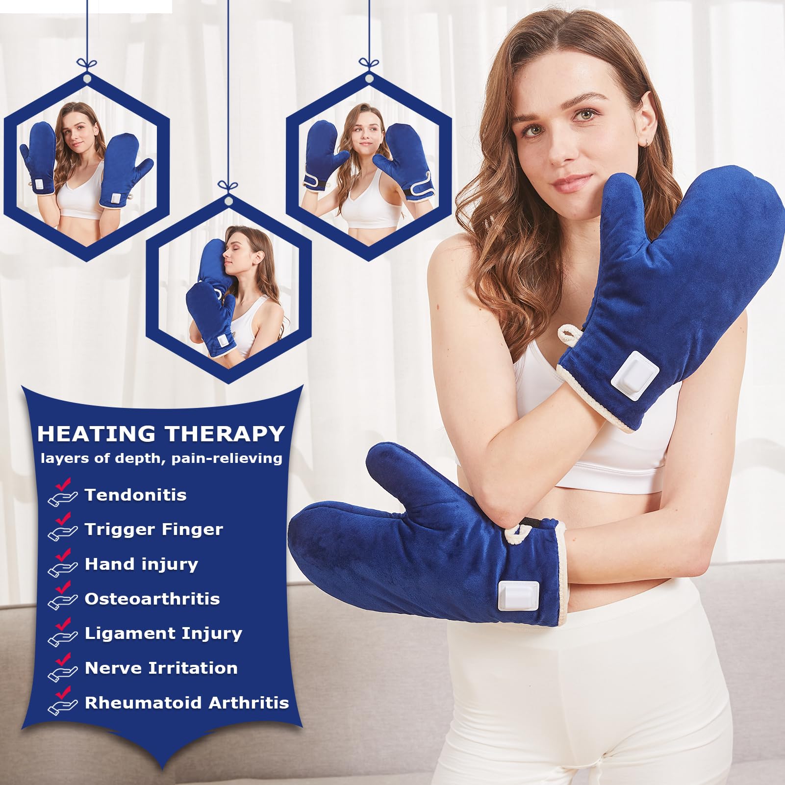 Gants CAMECO avec couverture complète paumes et poignets, chaleur durable.