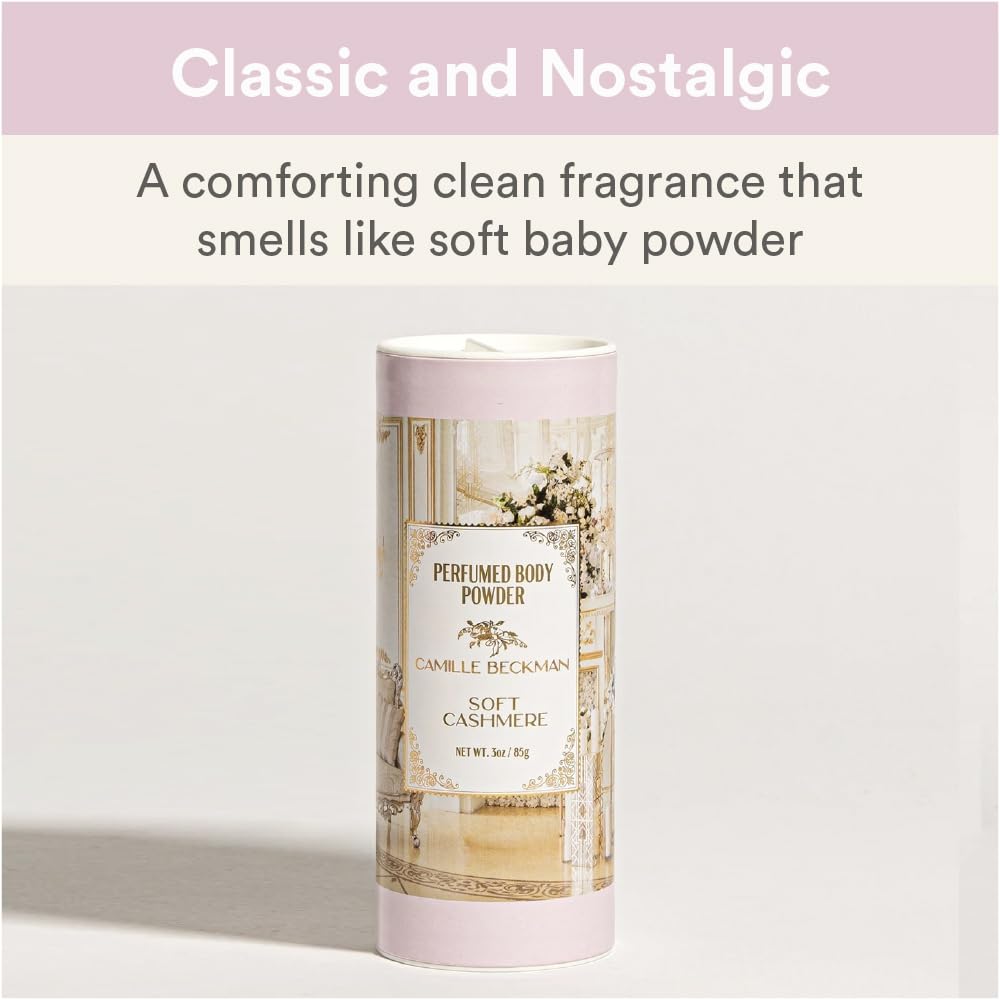 Camille Beckman Cachemire Doux: poudre parfumée apporte une fragrance discrète et durable.