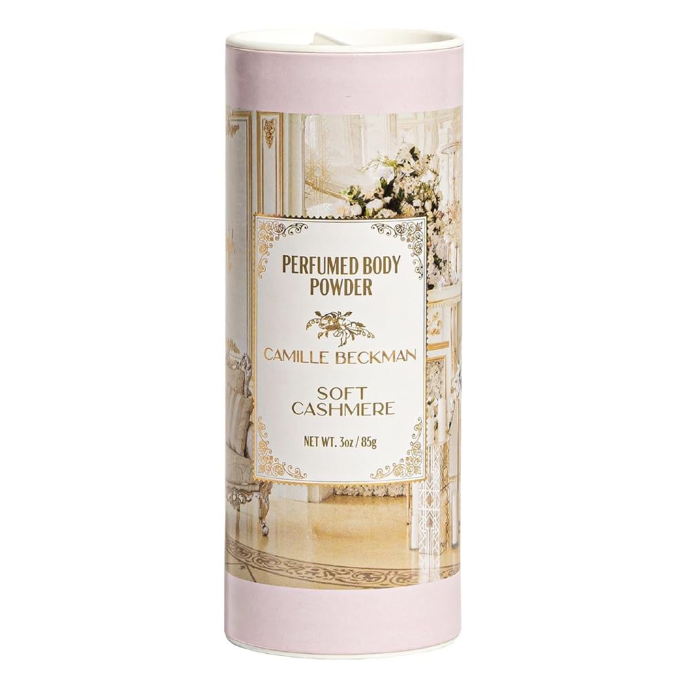 Camille Beckman Cachemire Doux: poudre corporelle sans talc, peau fraîche et veloutée.