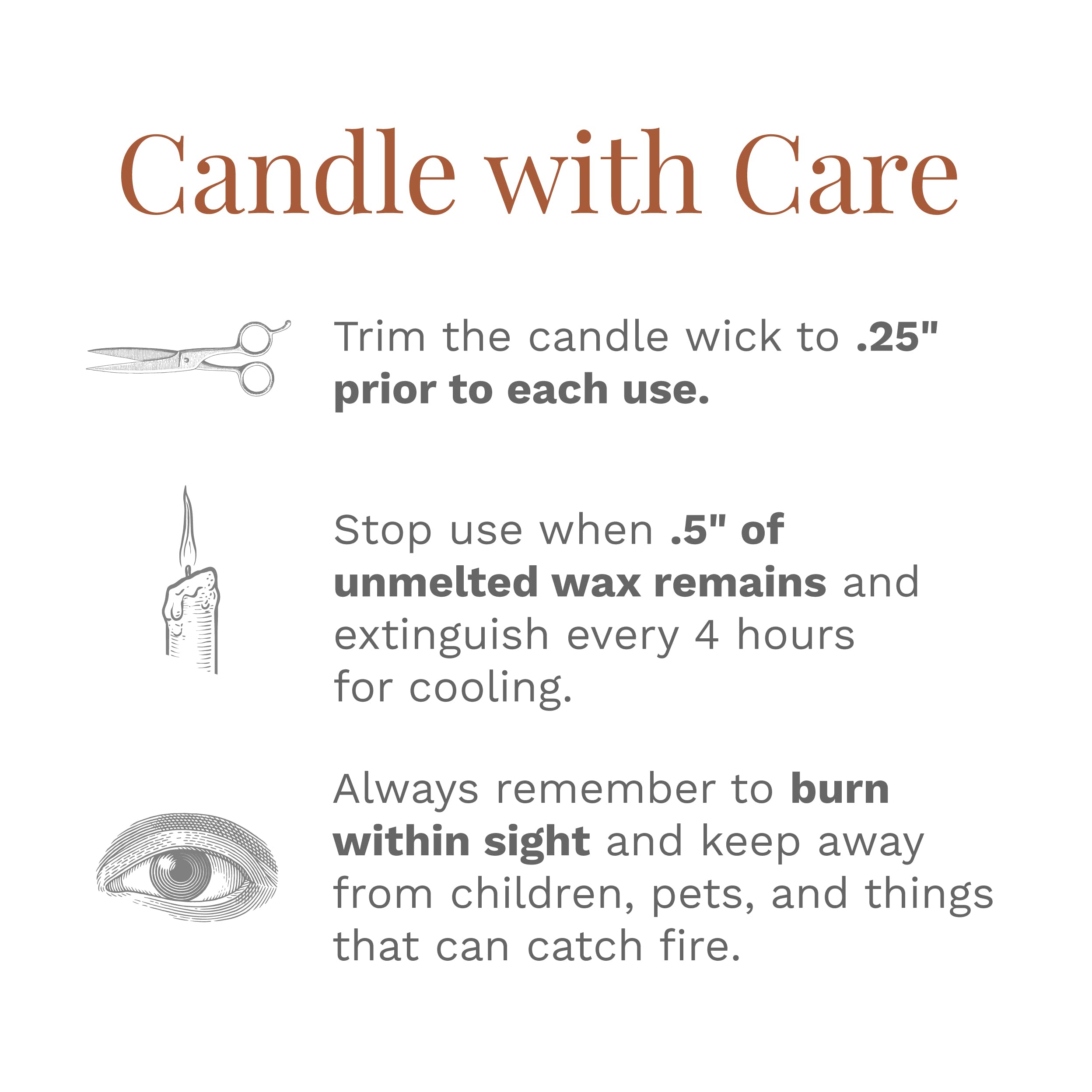 Bougie Candle-lite 18 onces brun: grande taille pour pièce entière.