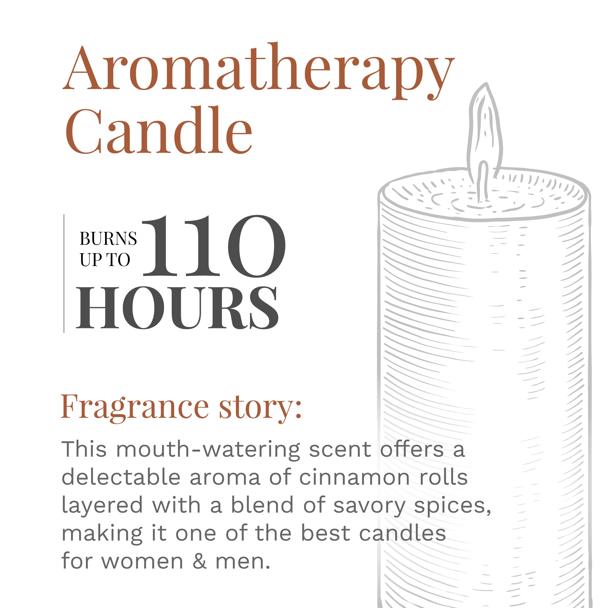 Bougie Candle-lite brun cire paraffine: combustion homogène et durable.