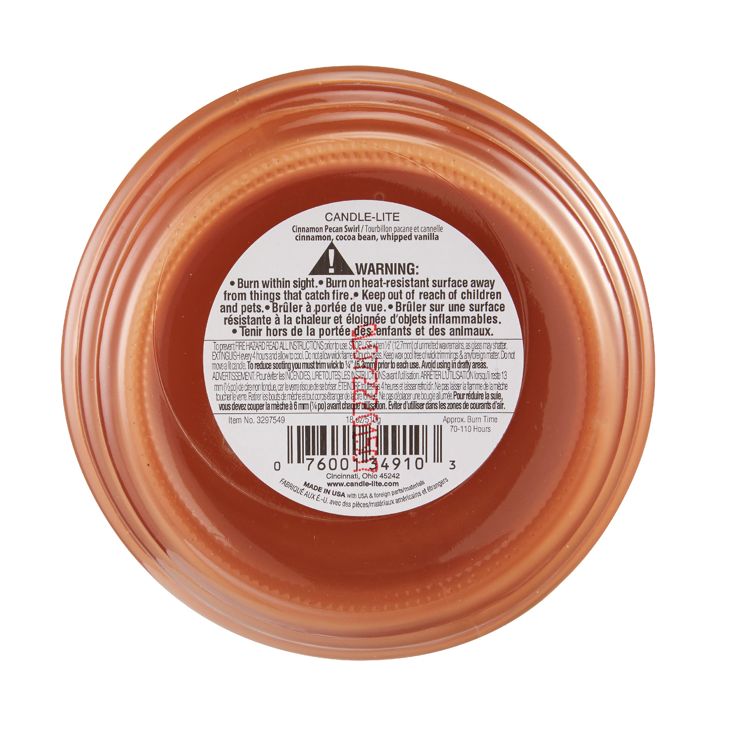 Bougie Candle-lite idée cadeau: parfum Cannelle Rouleaux pour une ambiance cosy.