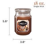 Bougie Candle-lite parfum cannelle pacane: arôme gourmand durable.