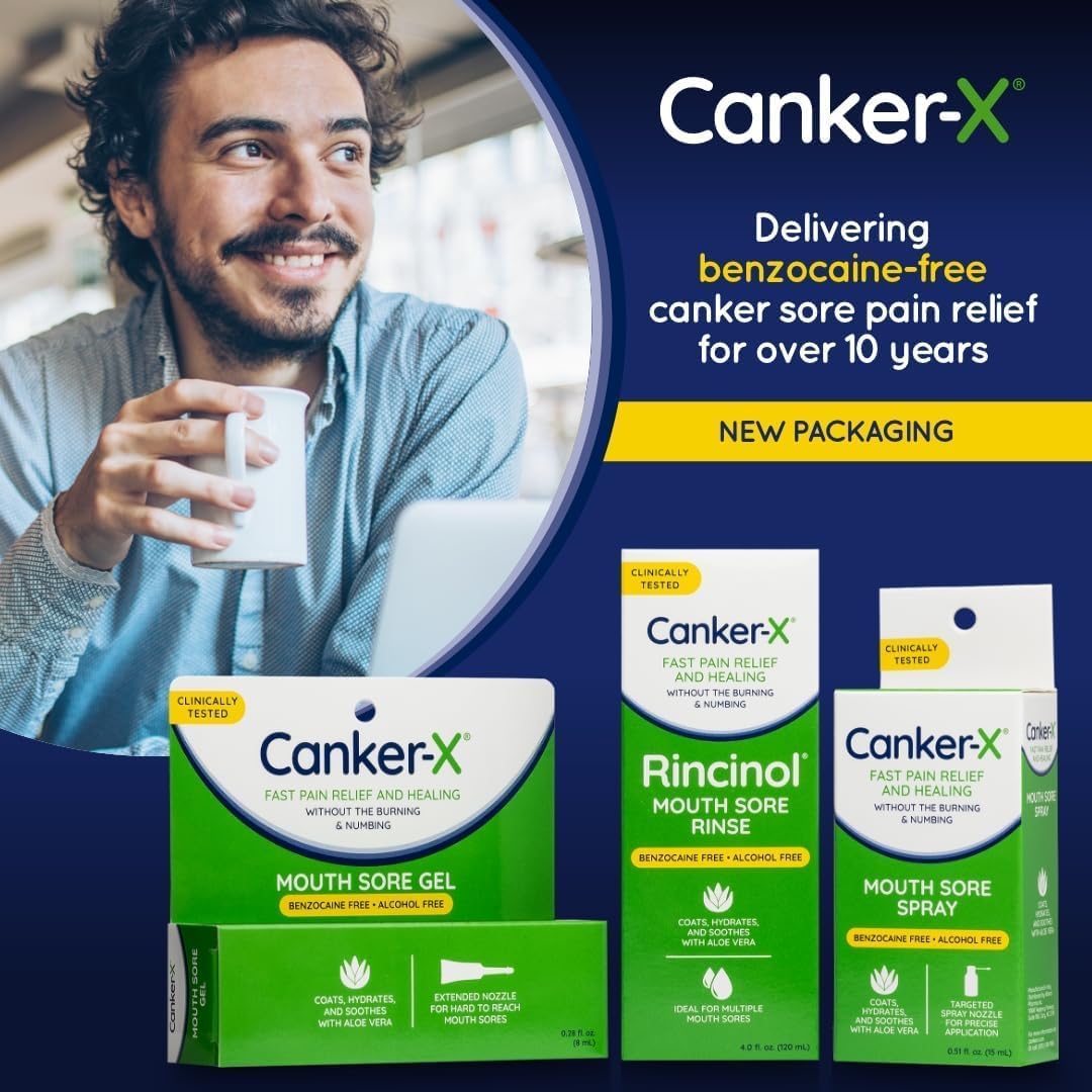 Canker-X étiquette sur bouteille, informations claires sur l’utilisation.