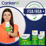 Canker-X aloe vera, ingrédient apaisant et hydratant.