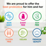 CANLIST Probiotiques: étiquette sans OGM assure pureté et sécurité.