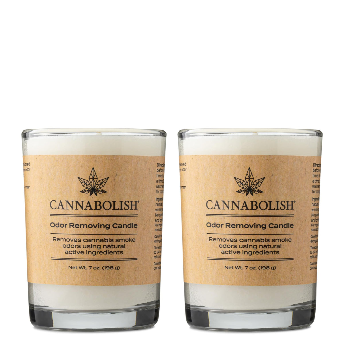 Bougie Cannabolish anti-odeur de fumée, diffusion douce.