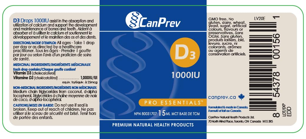 CanPrev D3 Gouttes absorption du calcium possible.