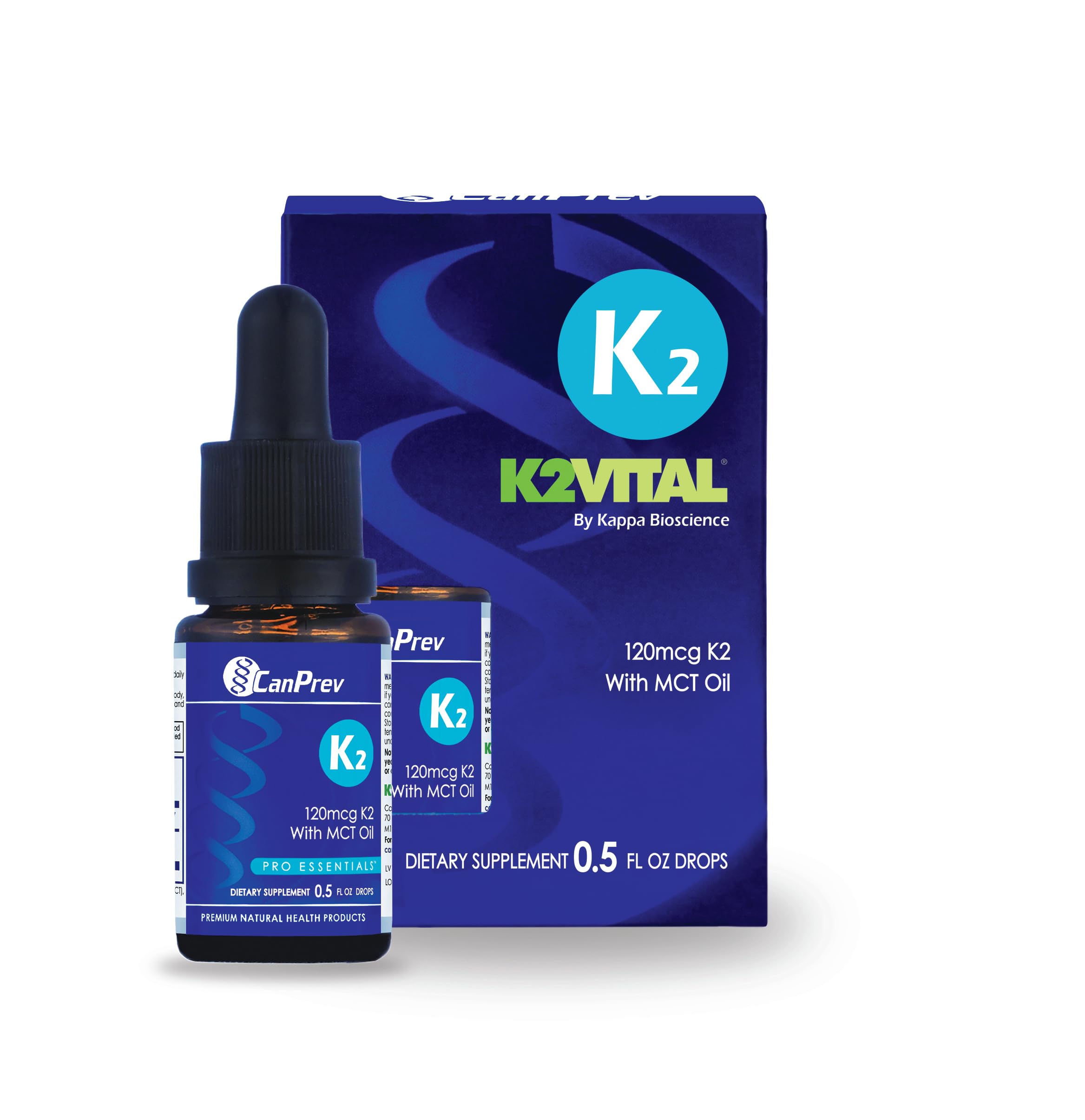 CanPrev K2 Drops, bouteille 15 ml, 300 portions, soutien des os et de la circulation