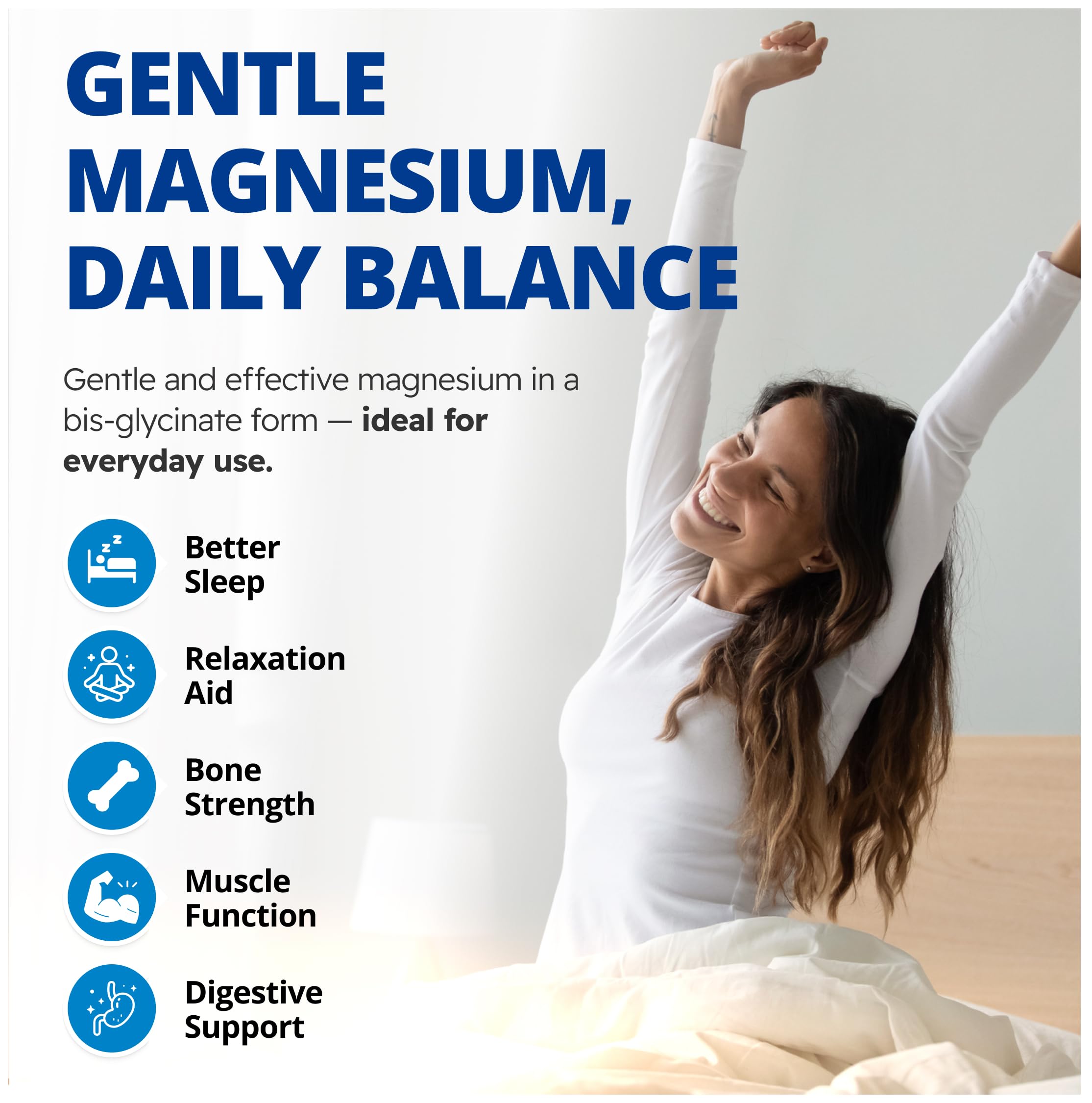 CanPrev Magnésium BisGlycinate 200mg — étiquette claire et information d’absorption optimisée