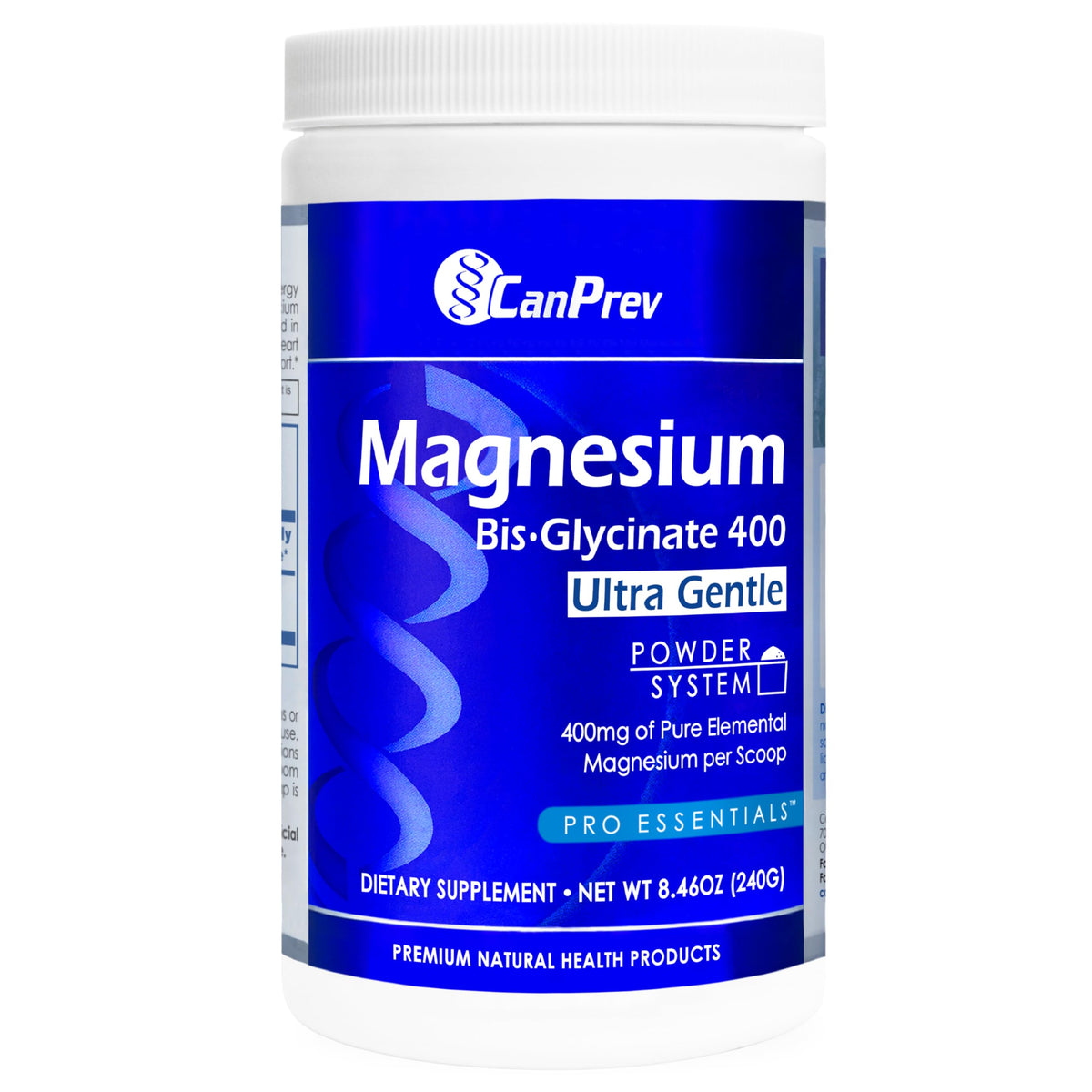 CanPrev Magnésium Bisglycinate Poudre 400mg – flacon-poudre: détente nocturne douce