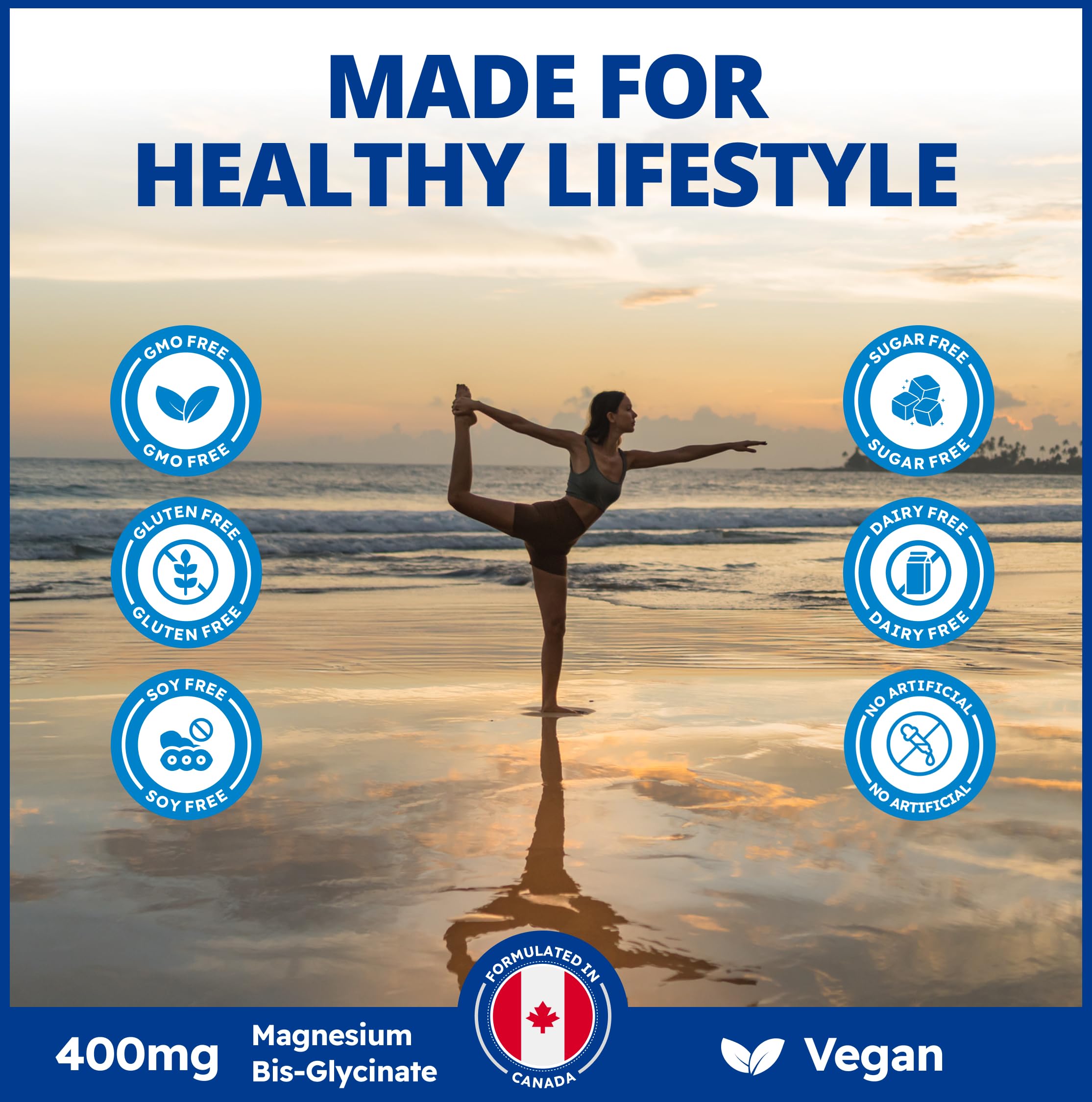CanPrev Magnésium Bisglycinate Poudre 400mg – sachet: formule végane sans gluten