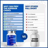 Emballage respectueux de l'environnement: CanPrev Synergy B-Complex option durable et pratique.