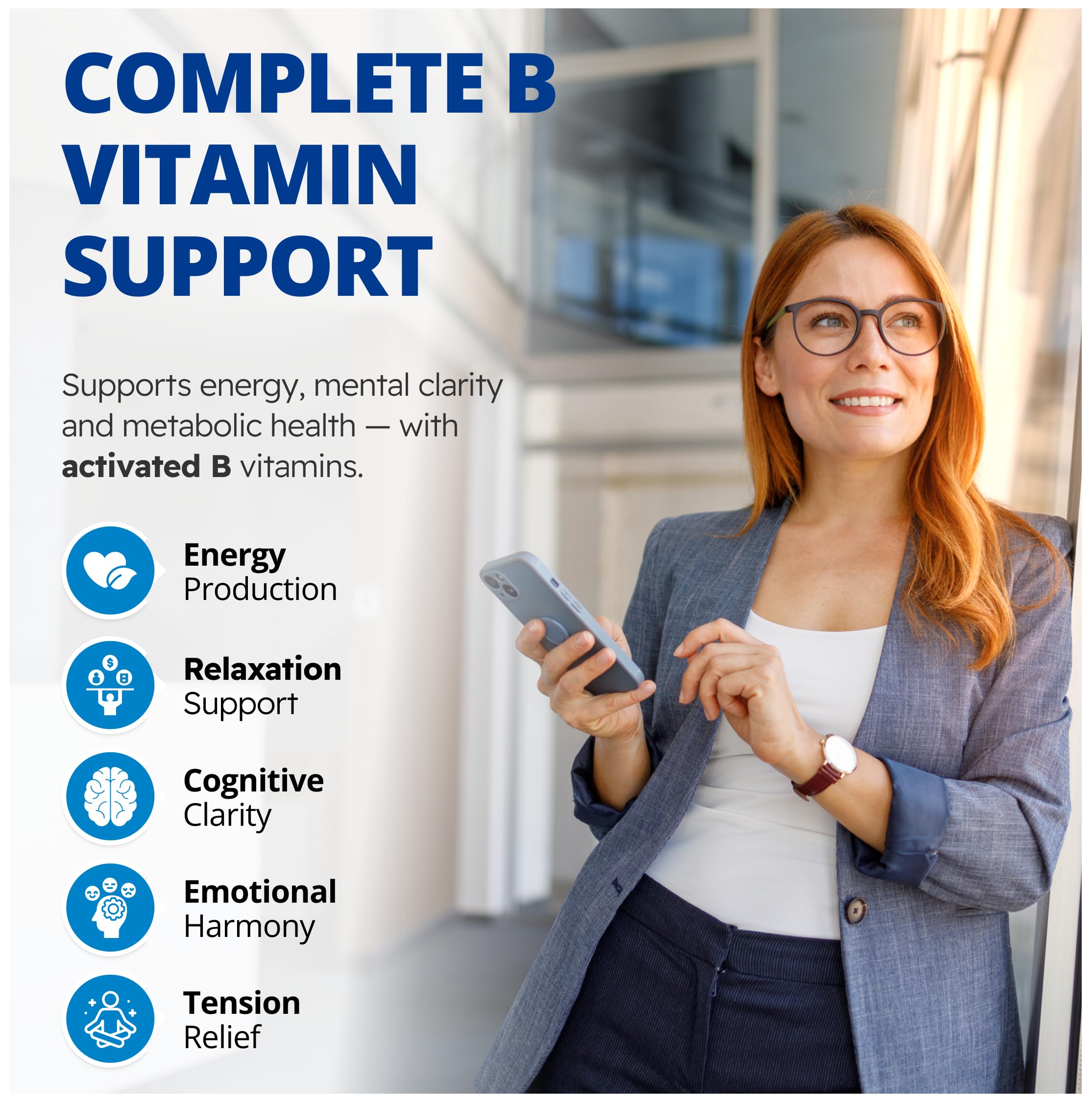 Capsules CanPrev Synergy B-Complex: format végan pratique pour énergie et relaxation calme.