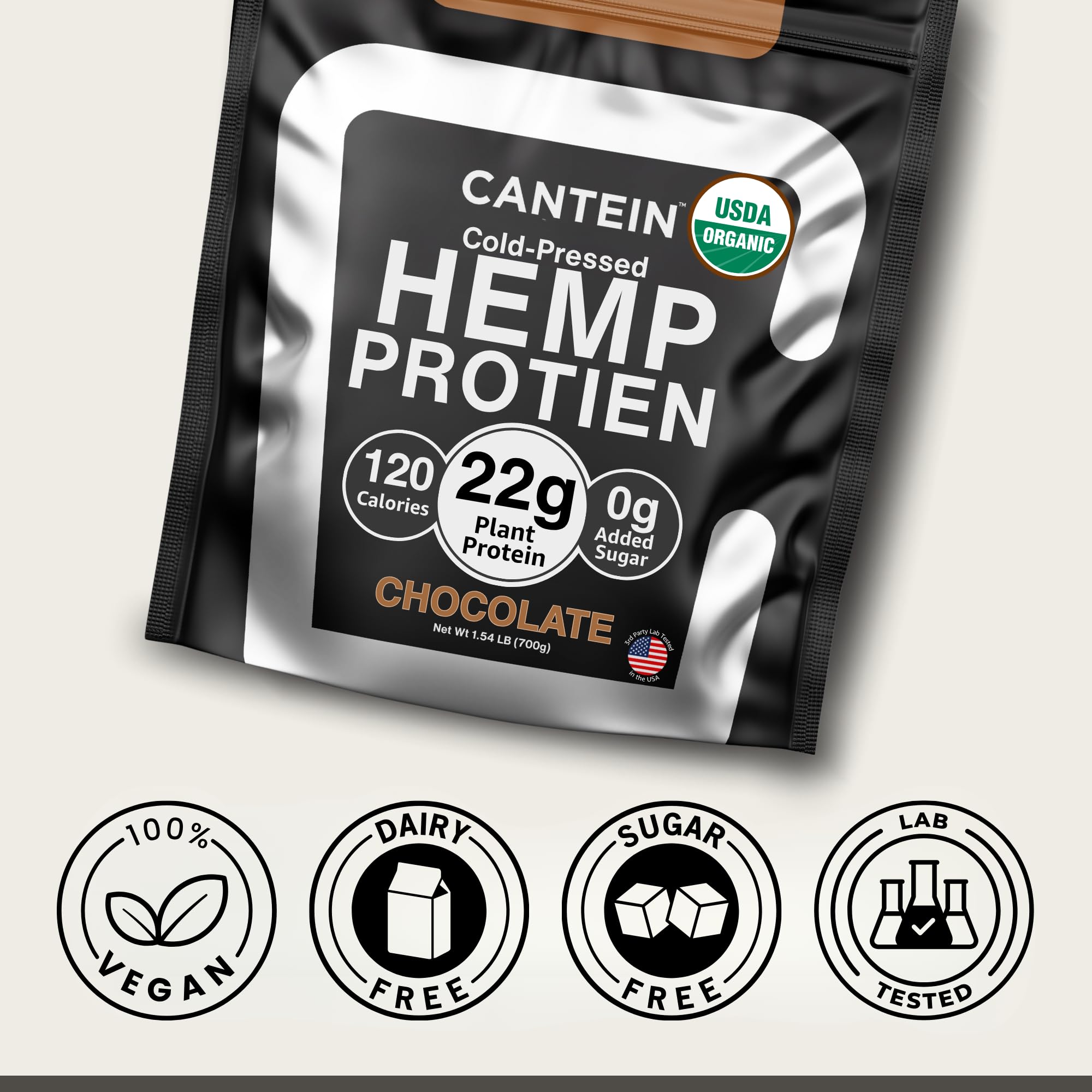 Utilisation quotidienne de la protéine de chanvre Cantein pour shake rapide