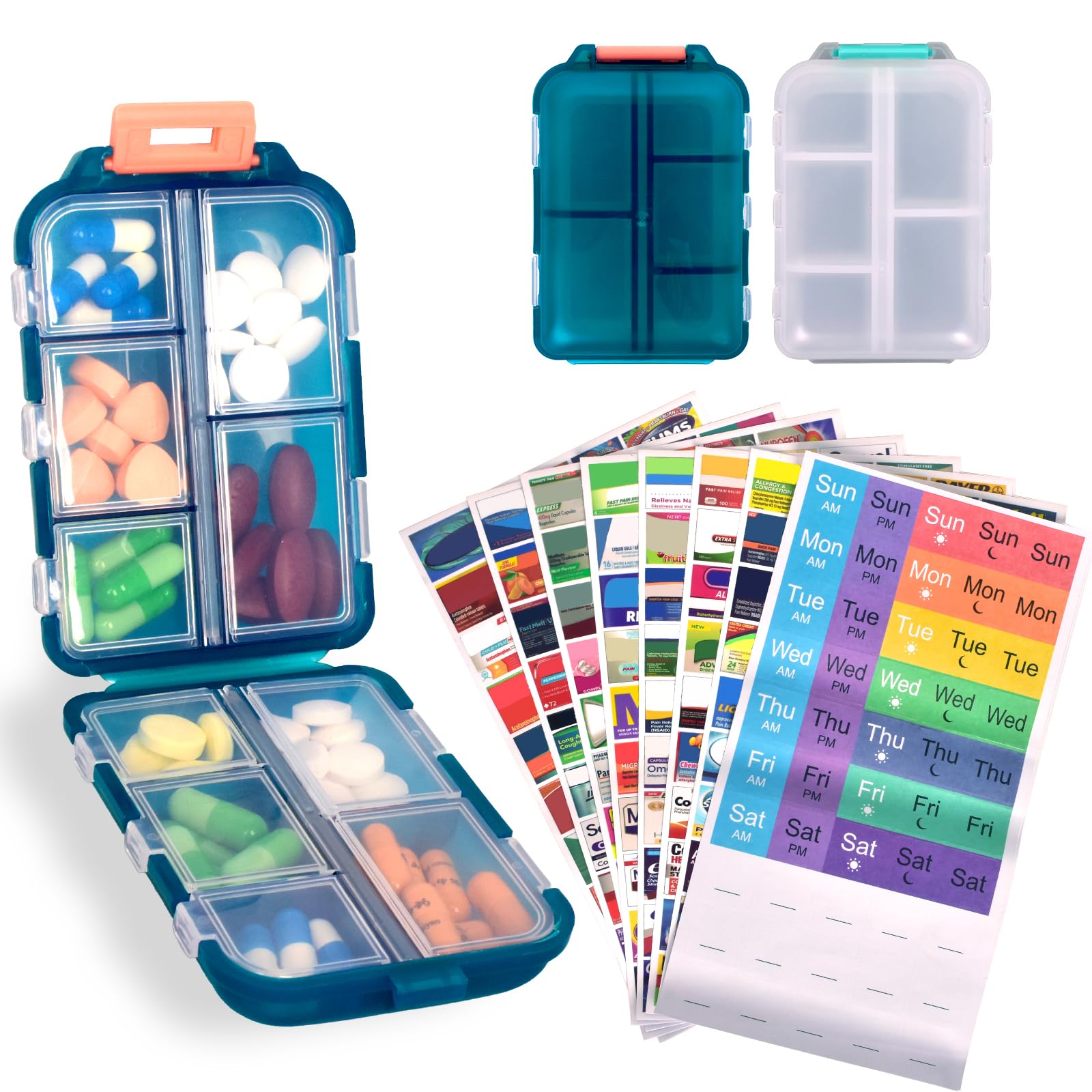 CAPHONT organisateur-pilules-voyage-7-jours, compact et pratique pour voyager sans oublier ses pilules.