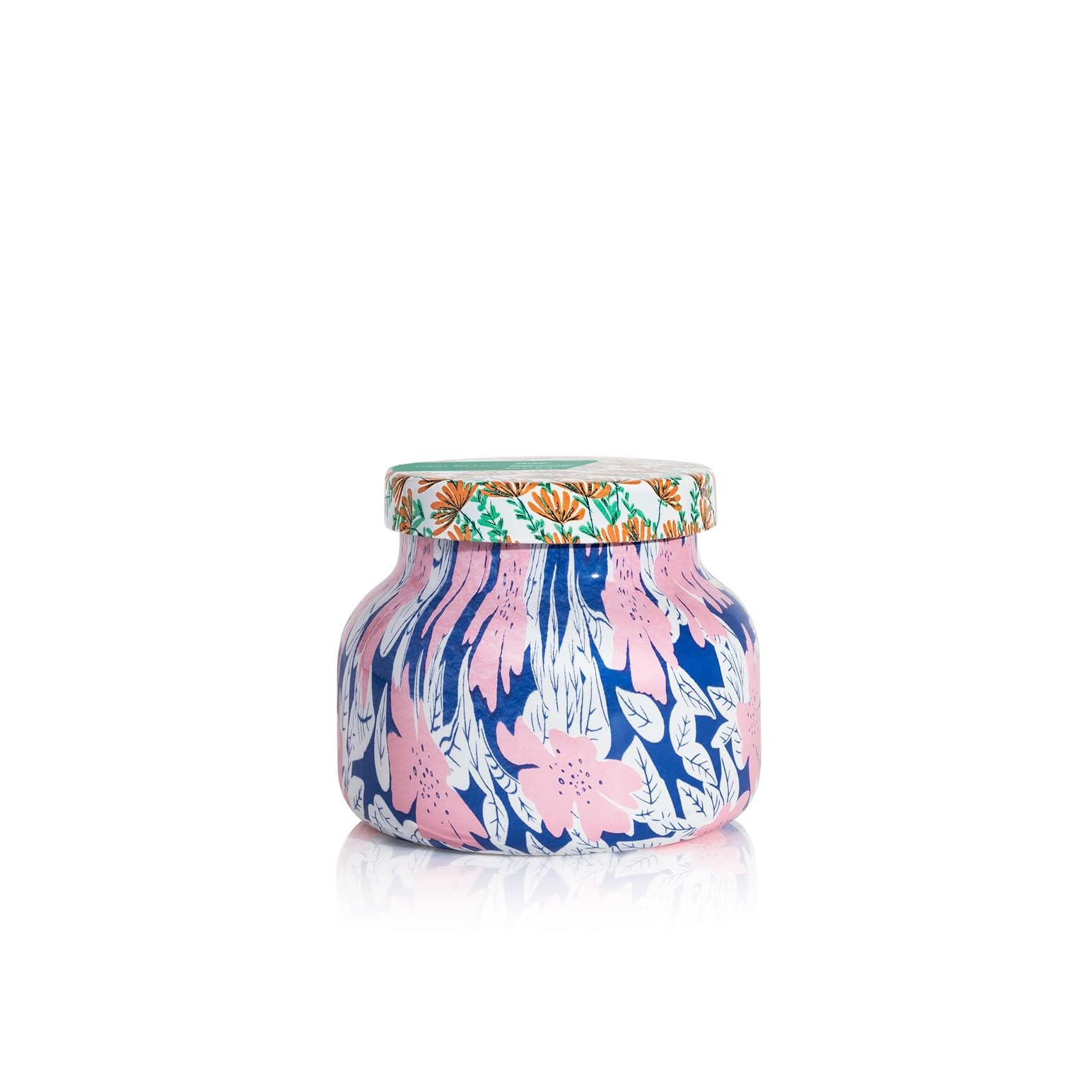 Capri Blue bougie volcanique dans un bocal, ambiance tropicale durable.