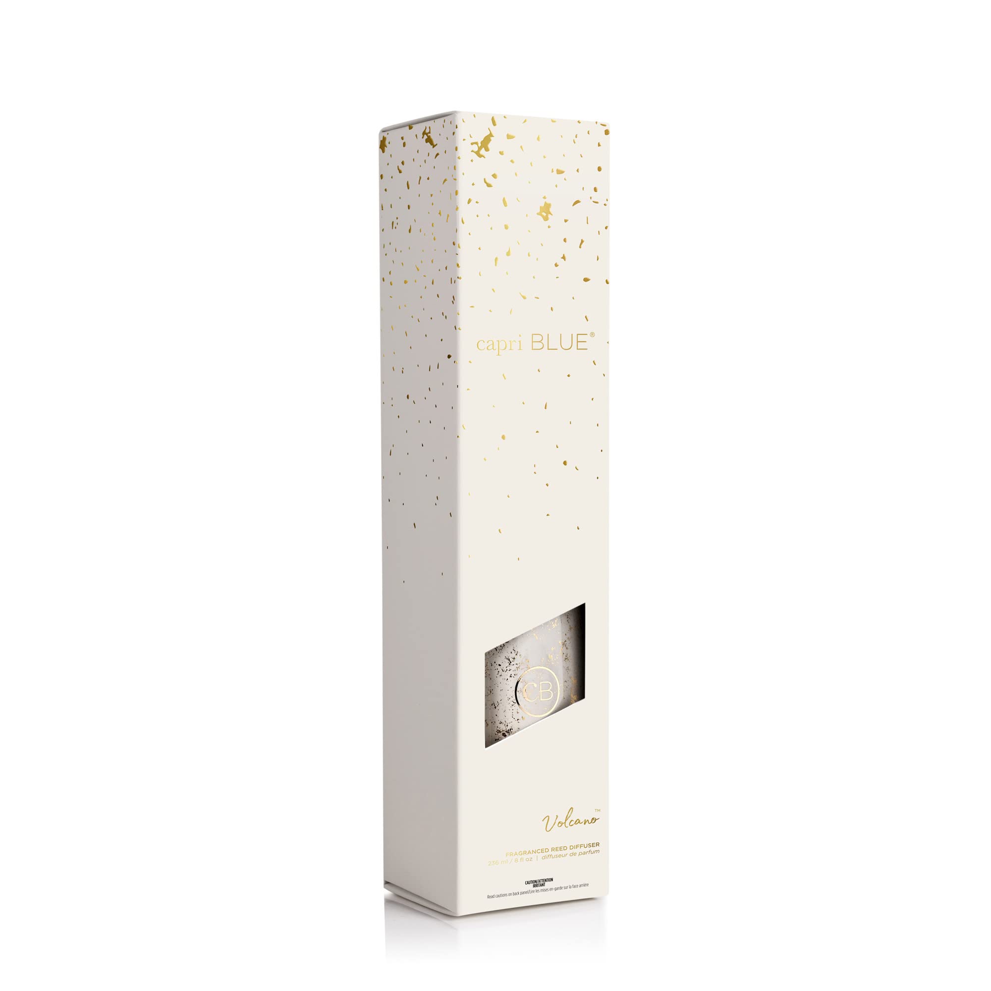 Capri Blue Glimmer diffuseur ombré avec or pour une ambiance chic et moderne.