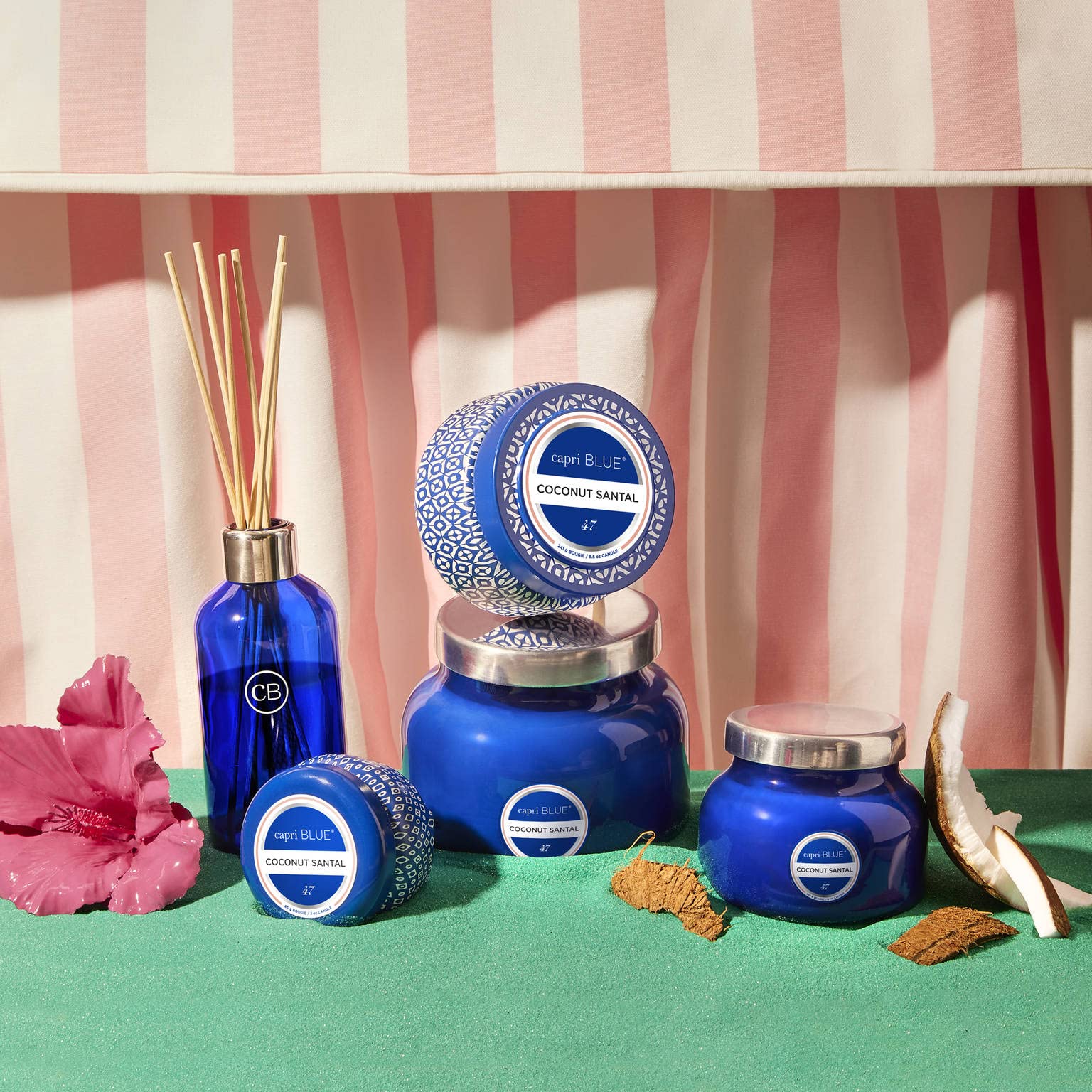 Capri Blue Honeydew Crush design élégant, parfum fruité pour salon.