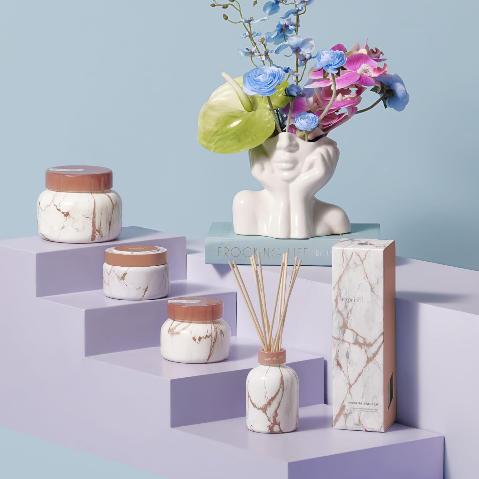 Huile diffuseur Capri Blue Havana Vanilla prête à parfumer votre pièce.