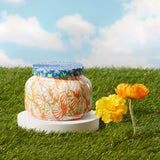 Capri Blue Pattern Play motif floral sur verre pour décor chic