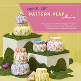 Capri Blue Pattern Play Verre Citrons Sucrés 19oz: énergie citronnée qui égaye une pièce.