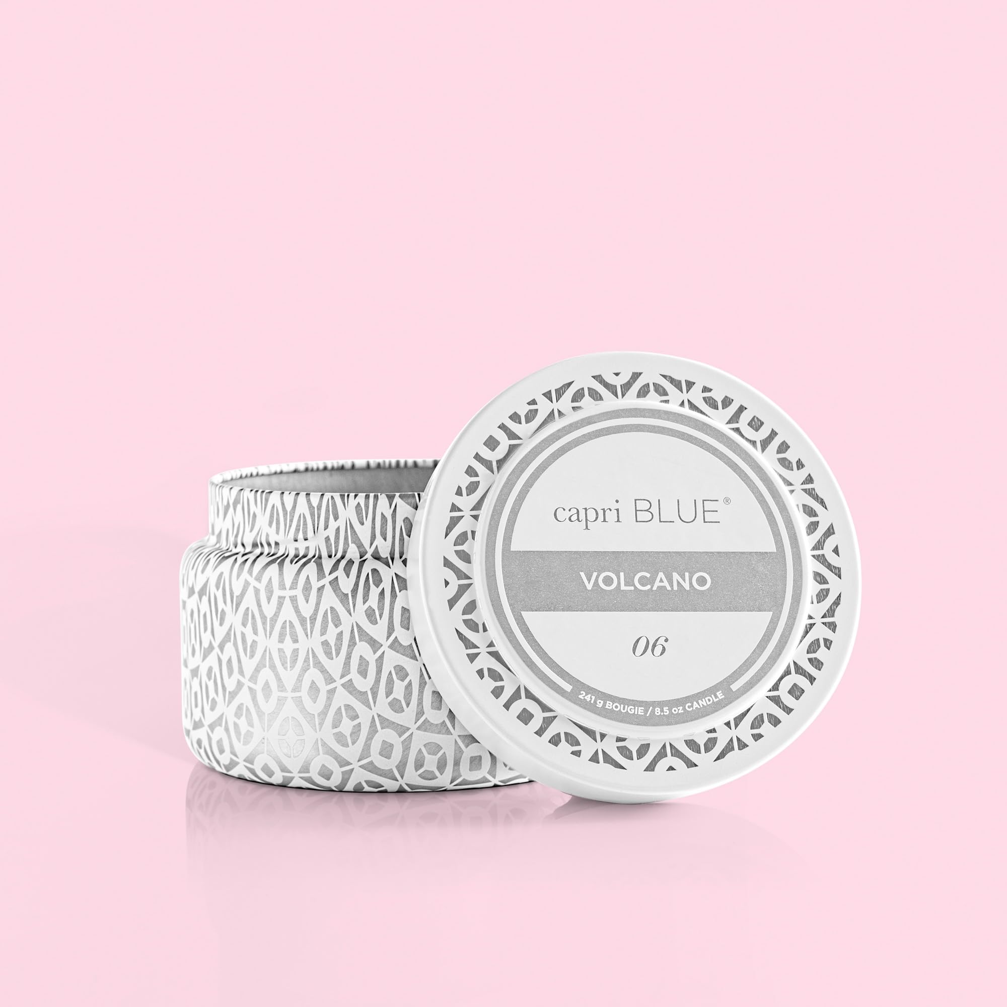 Parfum Volcano Capri Blue Travel Tin avec notes tropicales et citrus.