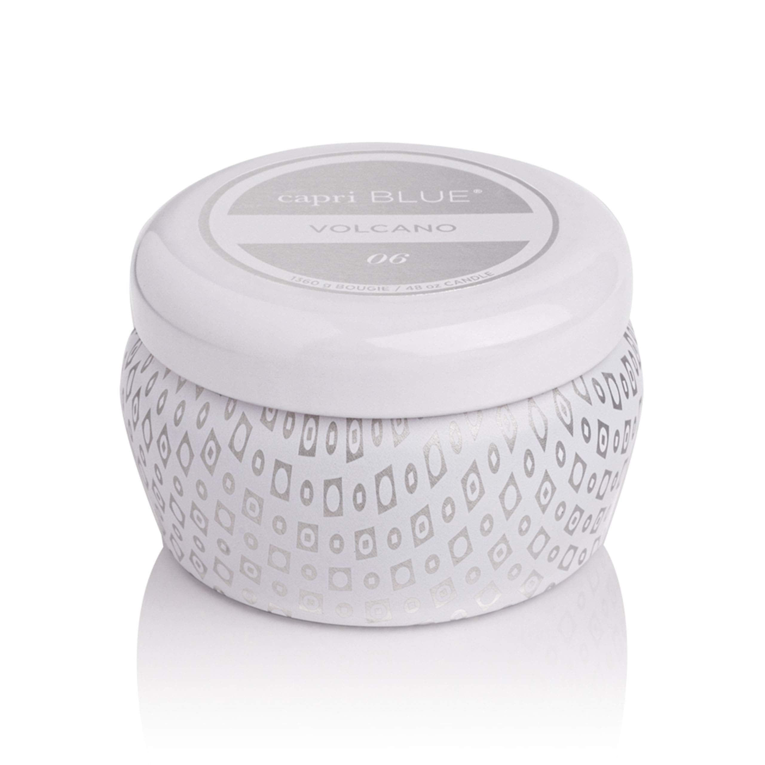 Capri Blue Volcano White Mini Tin - format portable idéal pour déplacements et voyages.