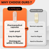 CapsLogist capsules transparentes – matière HPMC durable et dissolution fluide