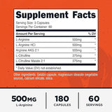 Capsules Primal oxyde nitrique: format pratique pour 60 portions.