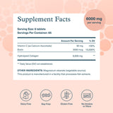Capsules Youtheory Collagen Biotine, peptides hydrolysés, absorption améliorée.