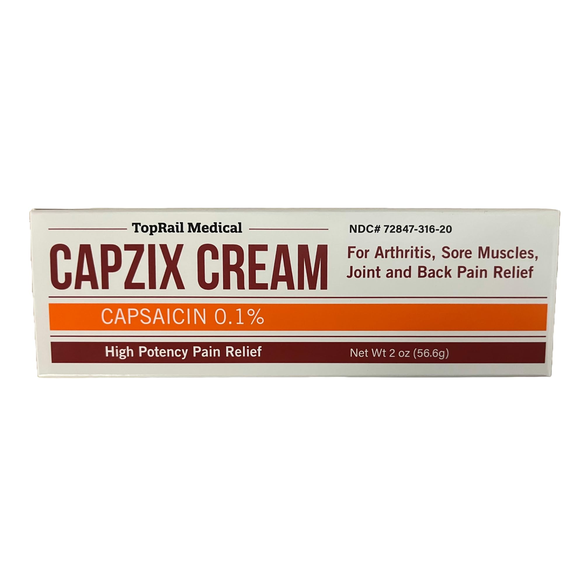 Capzix Cream, capsaïcine 0,1% pour chaleur légère et ciblée.