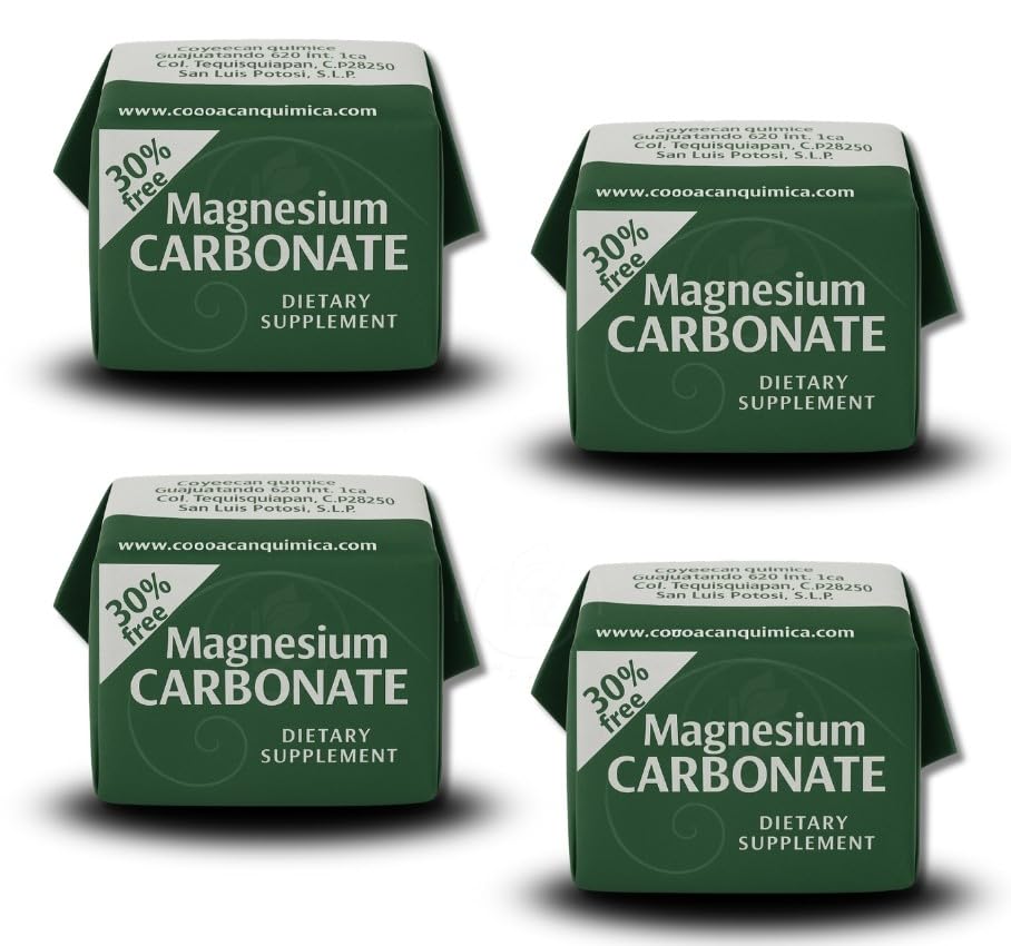 Pack de 4 cubes de carbonate de magnésium faciles à transporter.