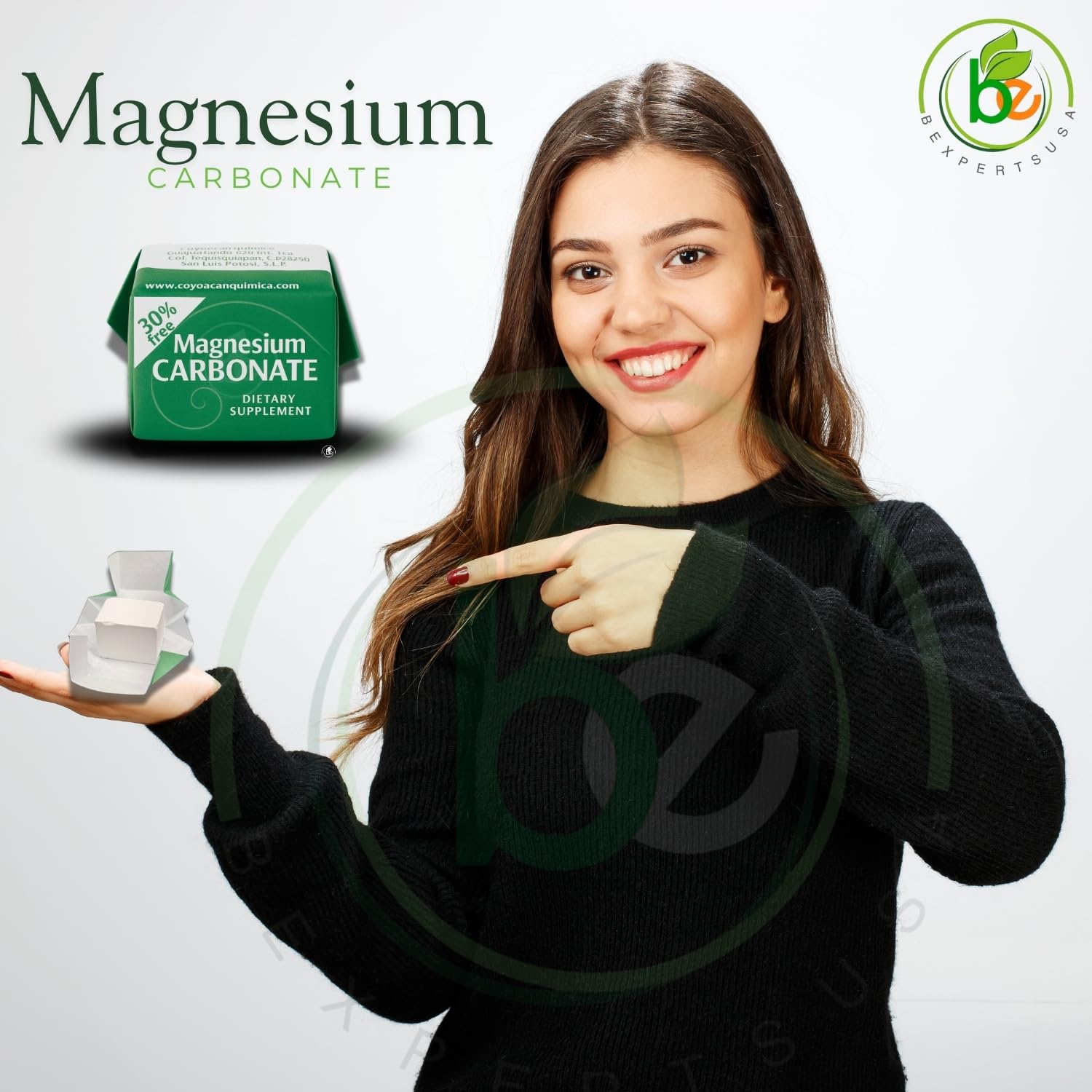 Cubes de carbonate de magnésium pour le bien-être digestif et les rituels quotidiens.