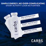 Carbs Fuel Gel Original consommation sans eau possible pendant l'entraînement.