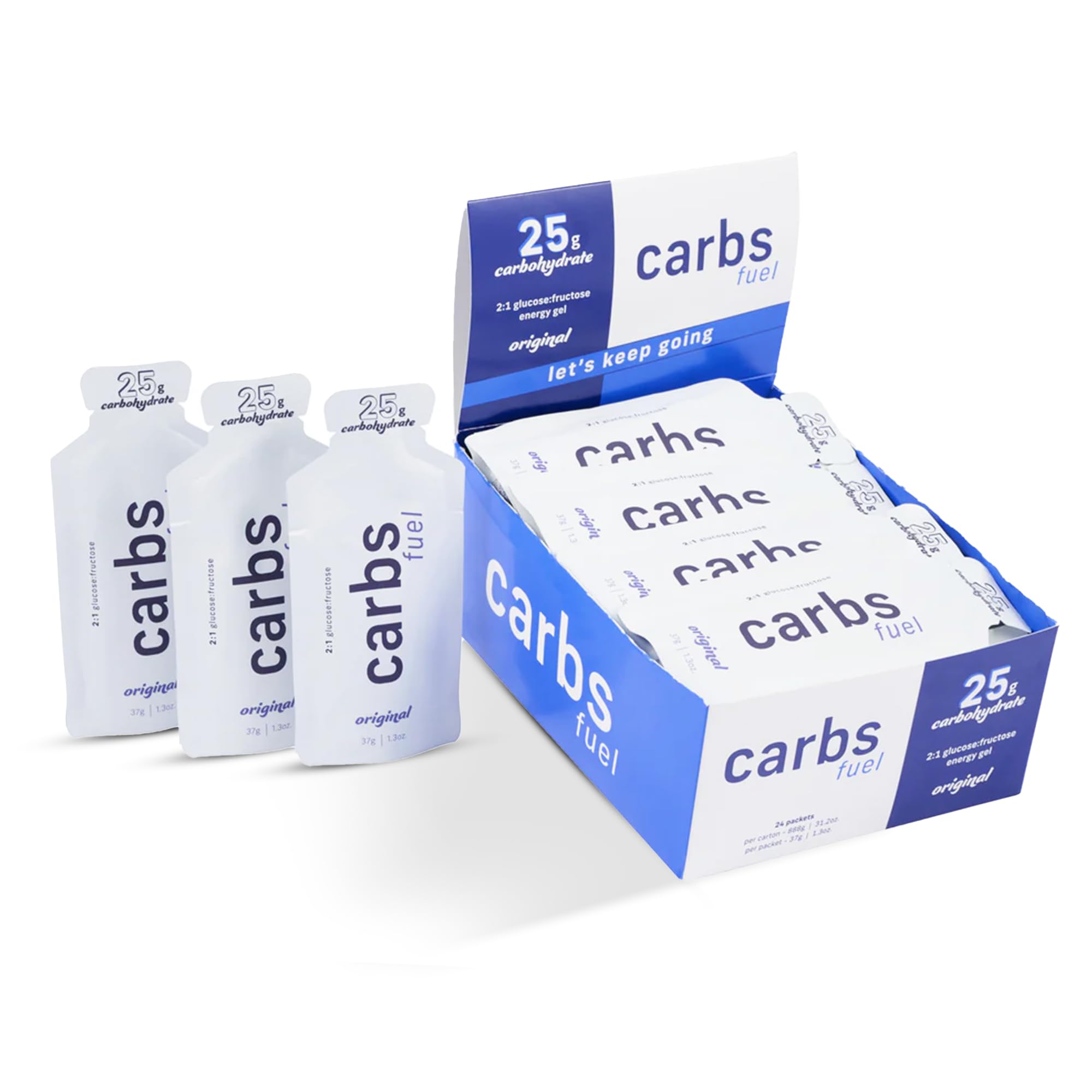 Carbs Fuel Gel Original emballage neutre, énergie discrète lors de l'effort.