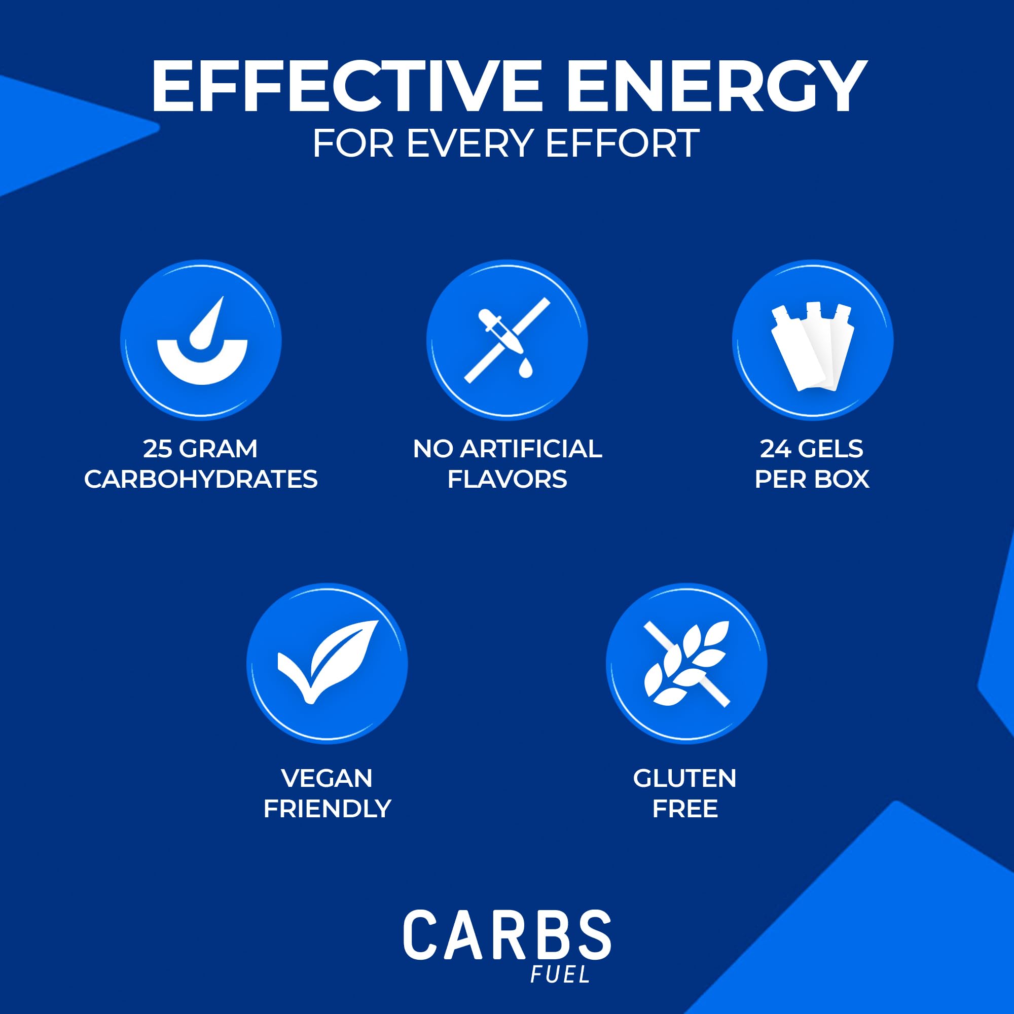 Carbs Fuel Gel Original portion 25 g, énergie instantanée sans encombrement.