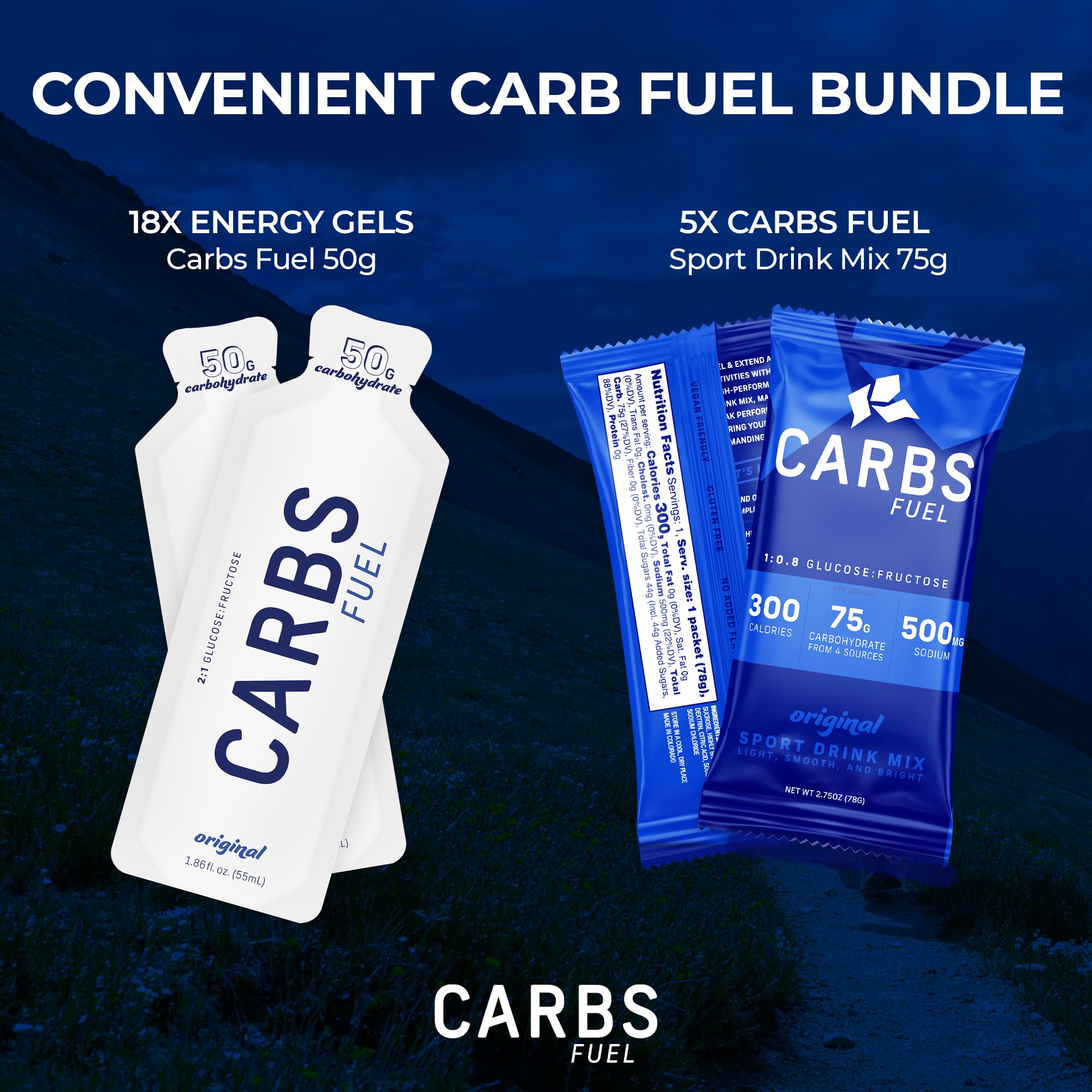 Dose de gel Carbs Fuel, format pratique pour les séances.