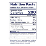 Étiquette nutrition Carbs Fuel Original 50 g, clair et lisible