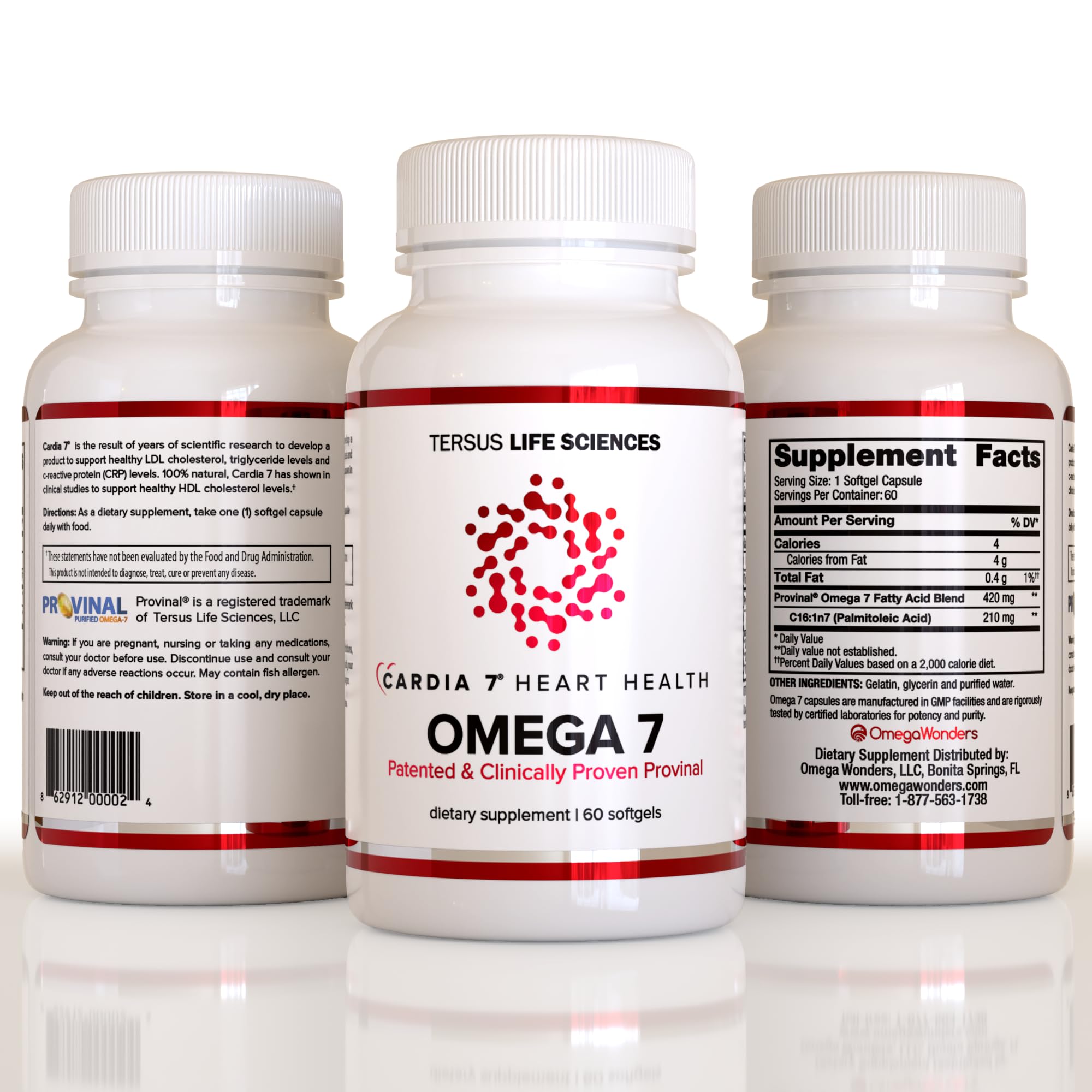 CARDIA7-bouteille-softgels-provinal: format pratique pour une utilisation journalière sans odeur.