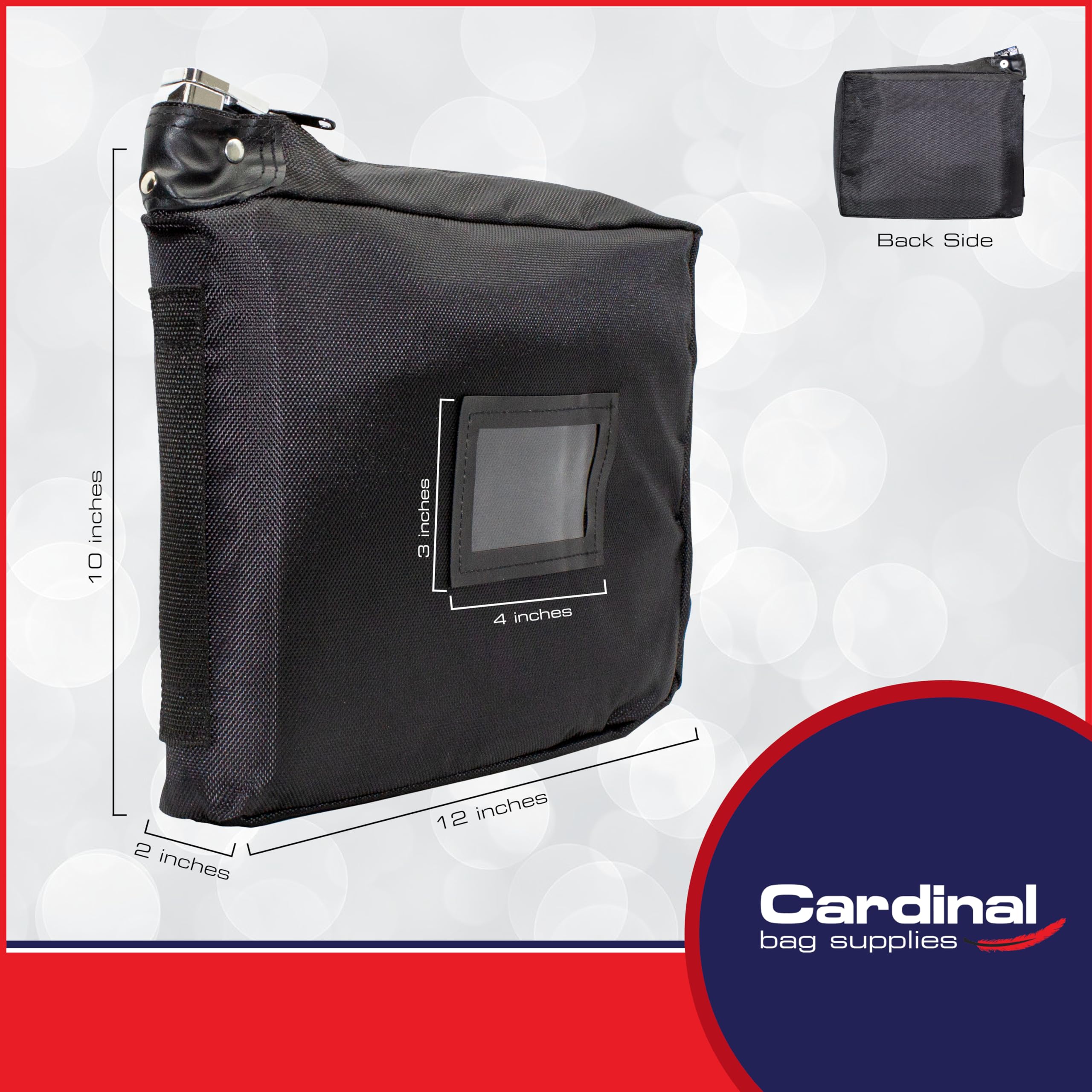 Cardinal bag supplies poches claires amovibles, accessibilité rapide des pilules et accessoires
