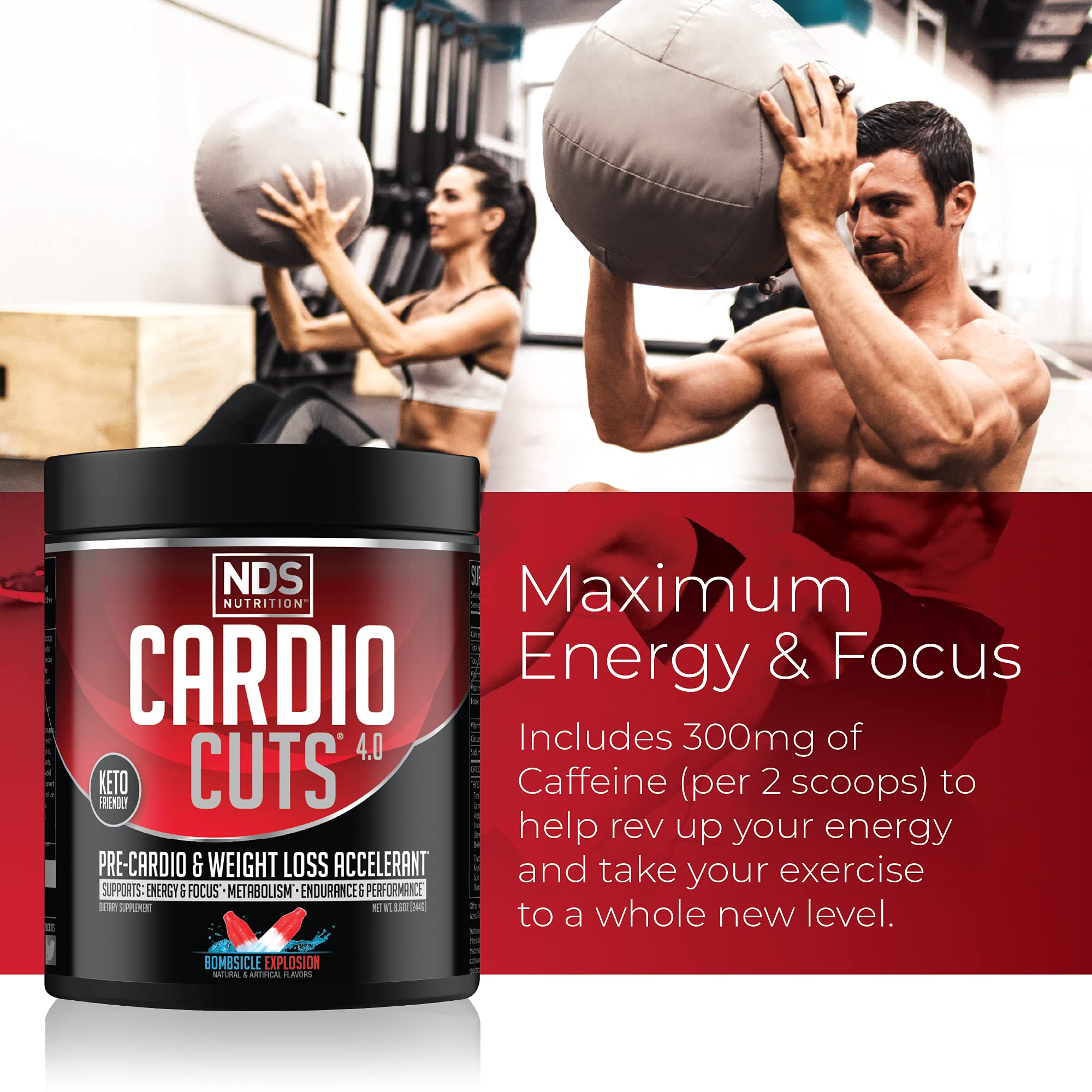 Cardio Cuts packaging : boîte élégante révélant les ingrédients.