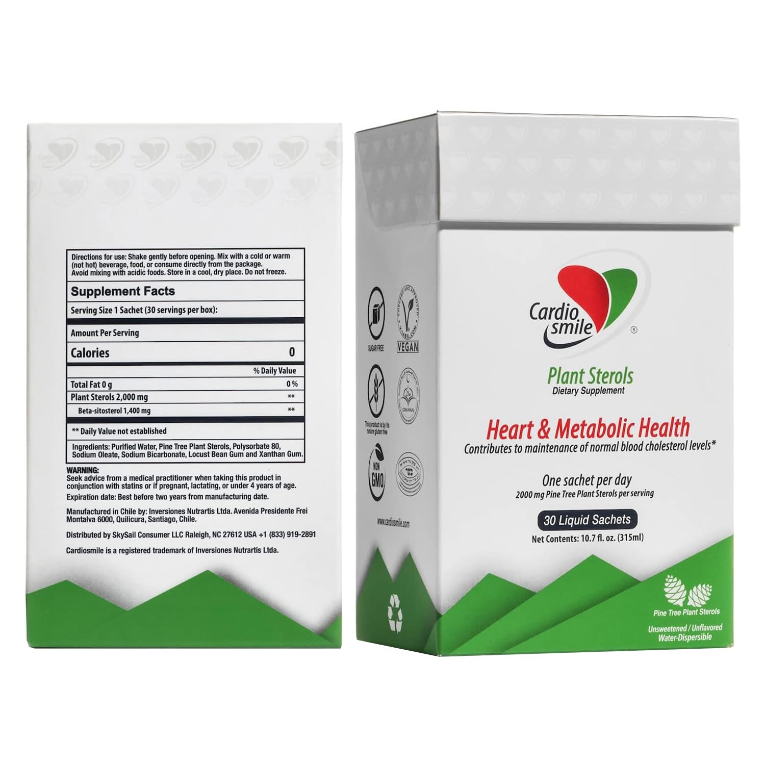 Cardiosmile stérols sans OGM, approche naturelle issue des pins.