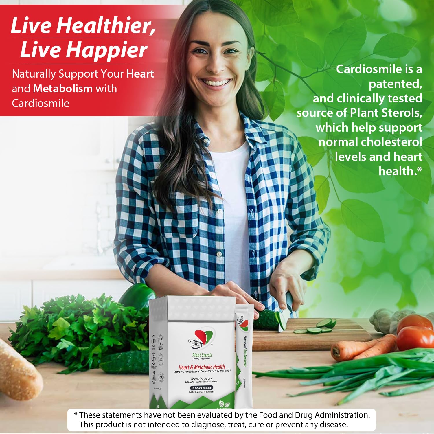 Cardiosmile stérols verser dans boisson, sensation neutre et pratique.