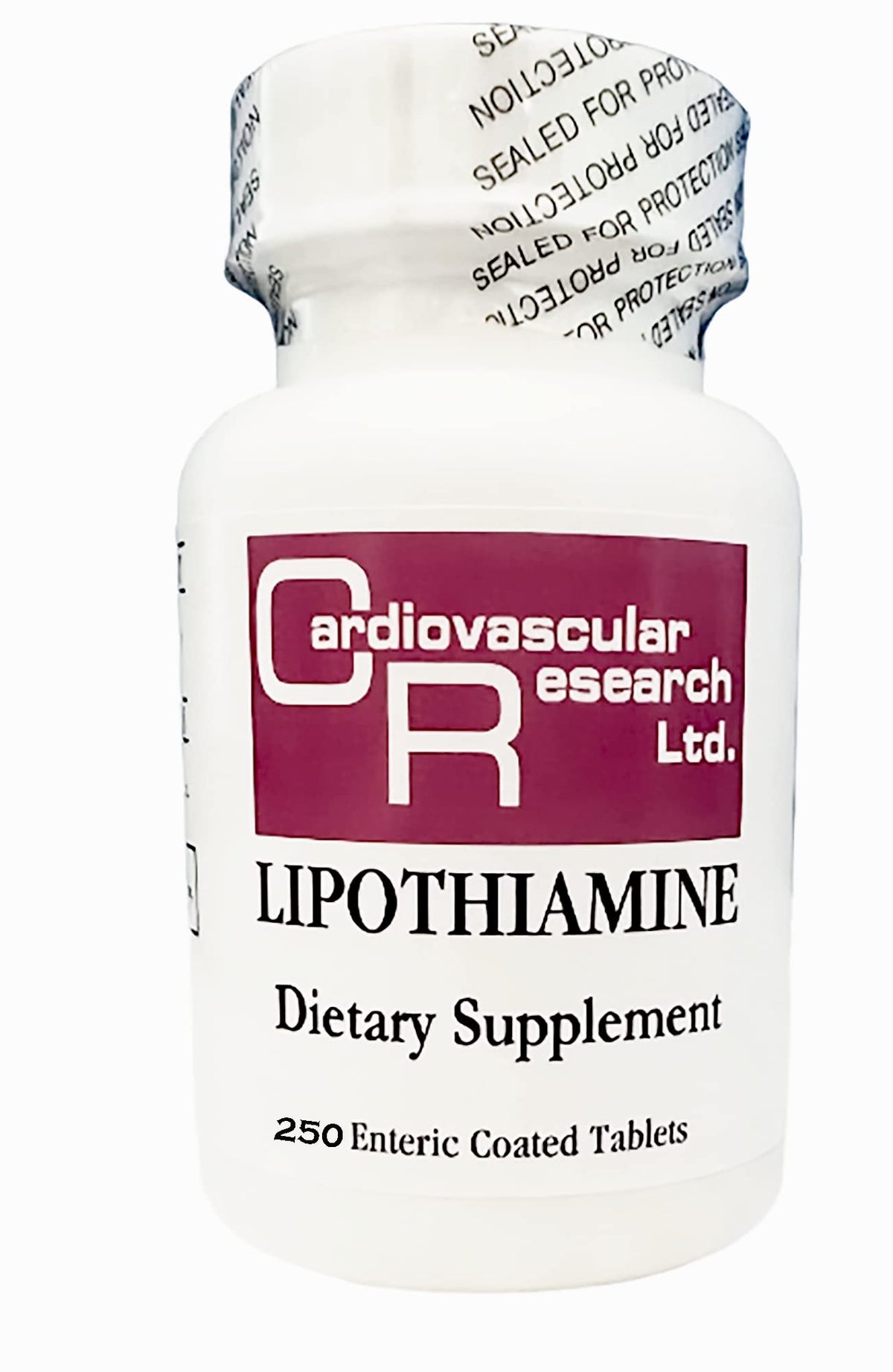 Lipothiamine de Cardiovascular Research en bouteille fraîche, stabilité améliorée pour la supplémentation.