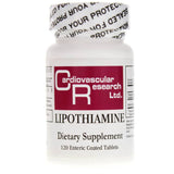 Lipothiamine B de Cardiovascular Research — bouteille et comprimés pour une supplémentation pratique et hautement biodisponible