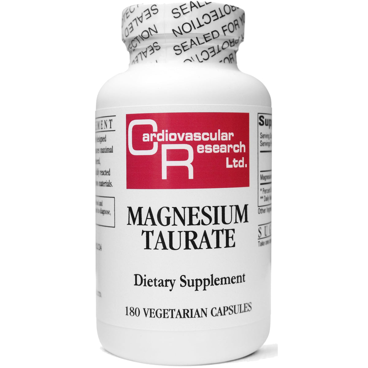 Cardiovascular Research Magnésium Taurate 125 mg, soutien potentiel à la fonction cardiovasculaire