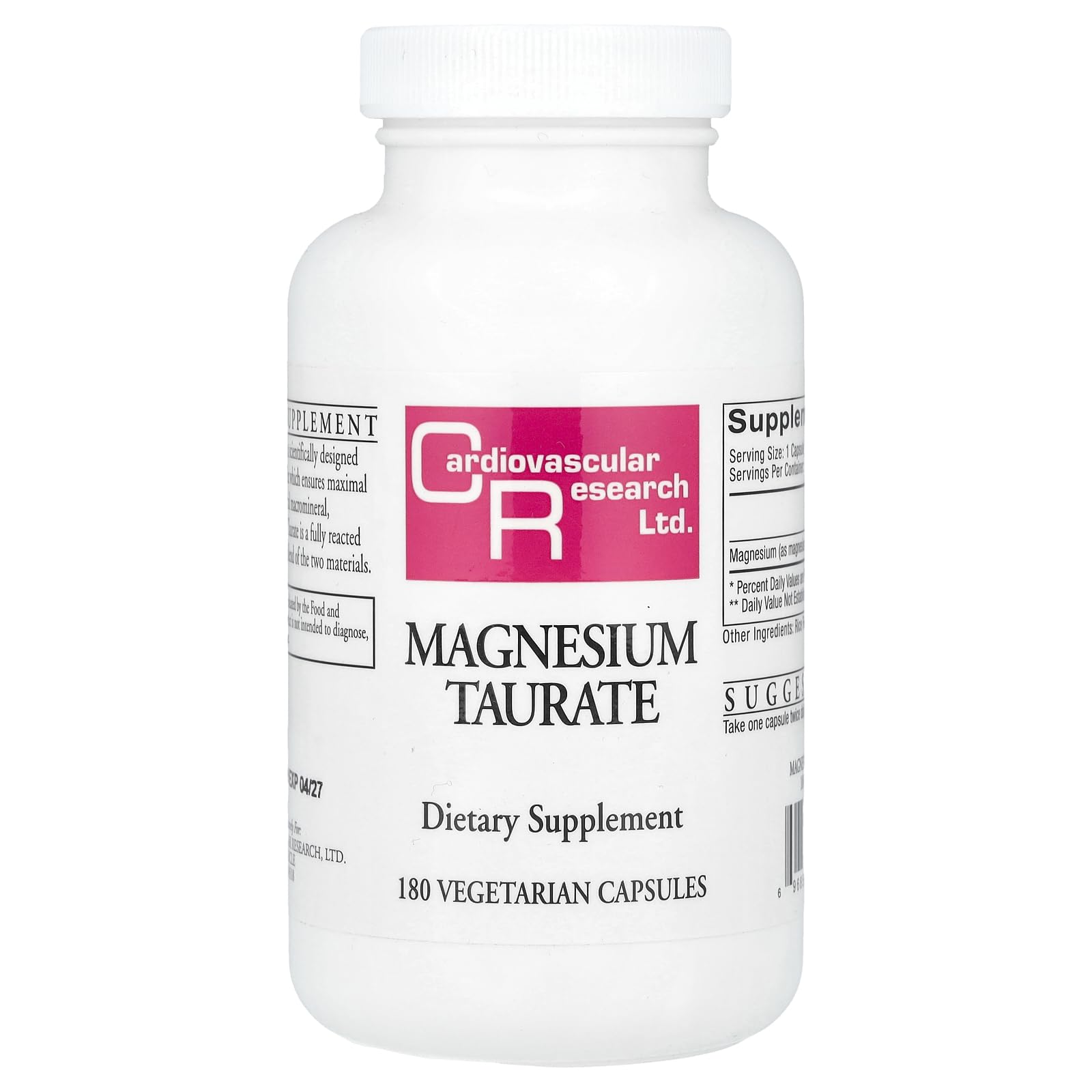 Cardiovascular Research Magnésium Taurate gélules, soutien musculaire potentiel après l effort.