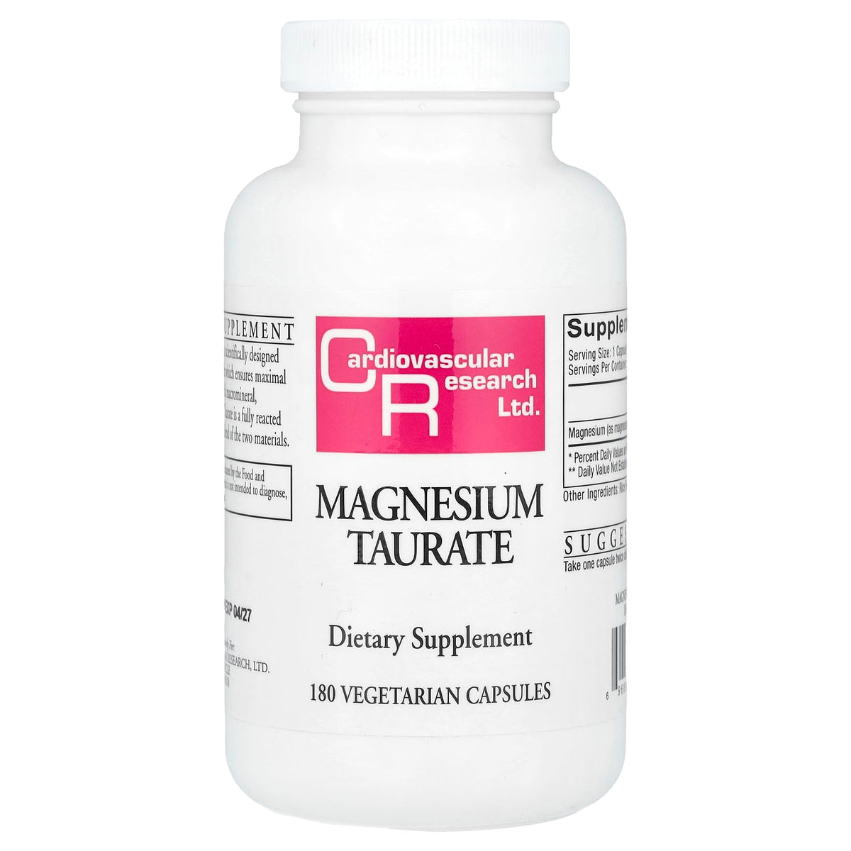 Cardiovascular Research Magnésium Taurate gélules, soutien musculaire potentiel après l effort.